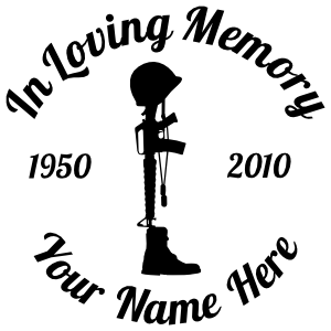 300x300 in loving memory fallen soldier sticker