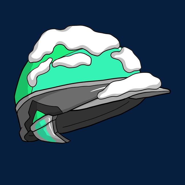 650x651 Blue Falling Snow Hat Illustration Image