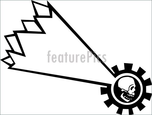 499x376 Shooting Star Skull Illustration