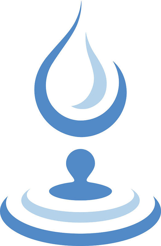 523x799 Falling Water Drop Circle Wave Simple Symbol Vector Art Print