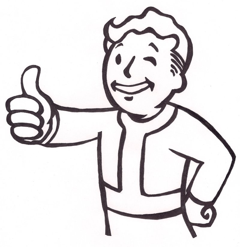 800x825 Fallout Lineart Free Download