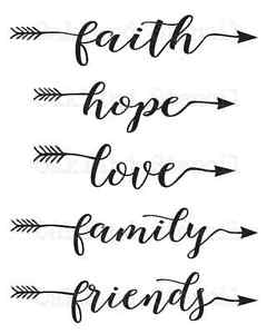240x300 Inspirational Stencil Set Of Hope Love Family Friends