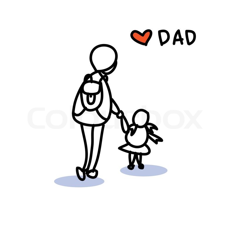 800x800 Hand Drawing Cartoon Happy Family Stock Vector Colourbox