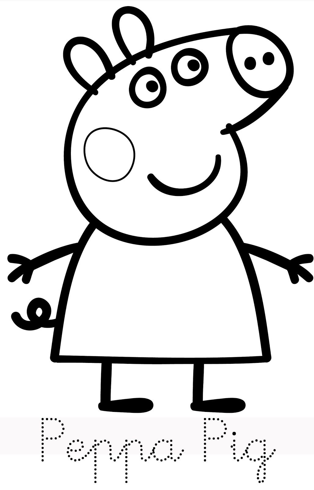 1028x1600 Marvelous Peppa Pig Drawing Coloring Hello And Her Family Is Here