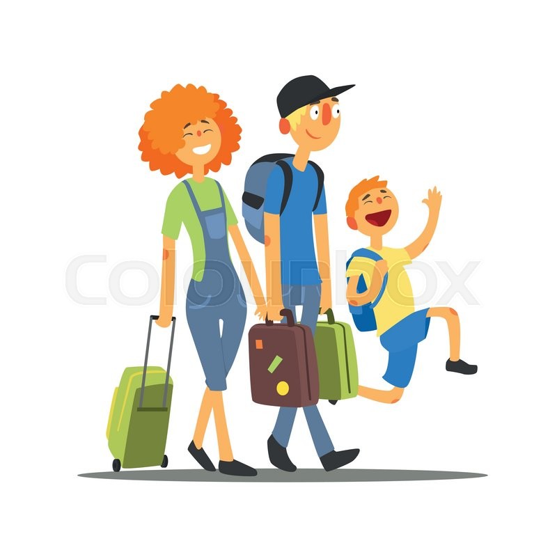 800x800 travelling family going on vacation stock vector colourbox