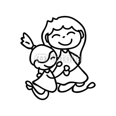 400x400 Hand Drawing Abstract Cartoon Happy People Family Happiness