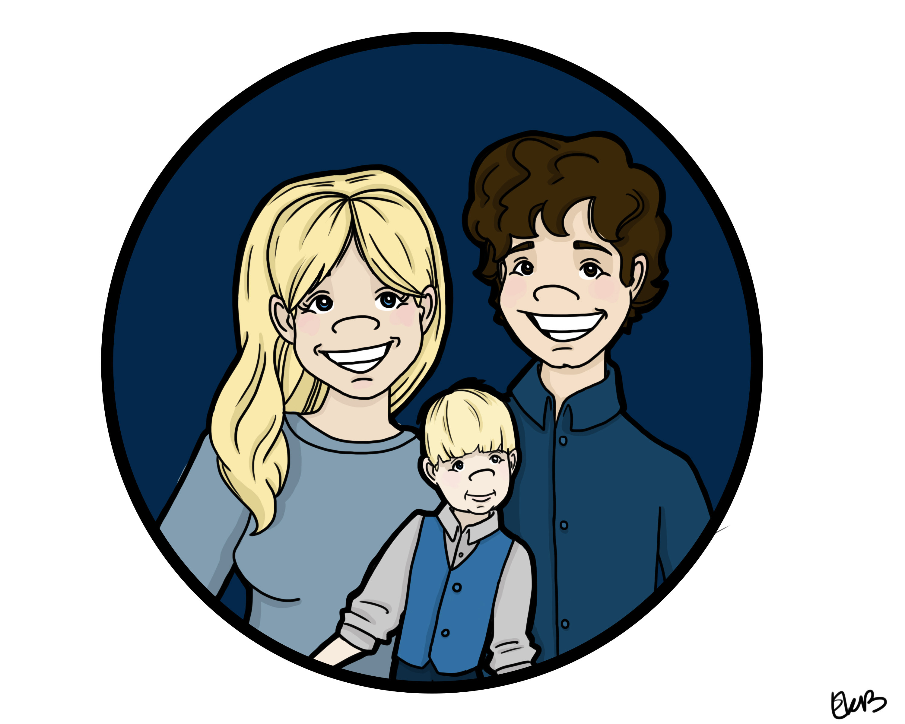 3000x2400 Custom Family Portrait Digital Drawing Group Caricature Etsy