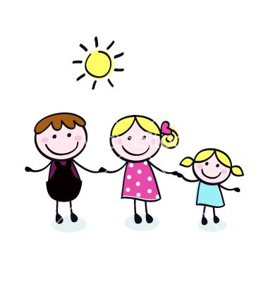 380x400 Doodle Cartoon Family Vector Vectorstock The Little Thinks Art
