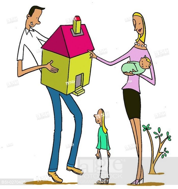 699x742 Family, Drawing, Stock Photo, Picture And Rights Managed Image