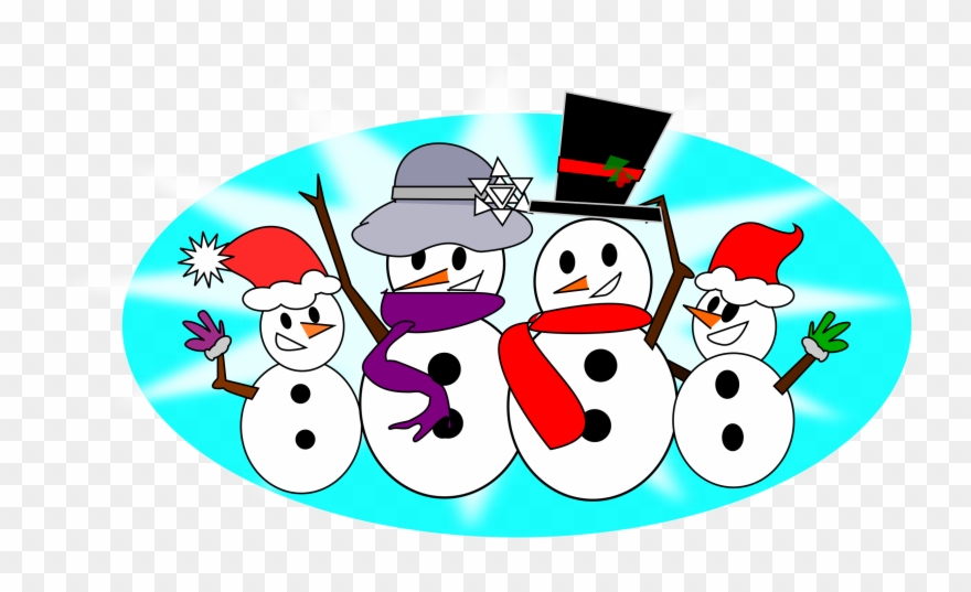 880x537 Clip Art Christmas Snowman Family Drawing