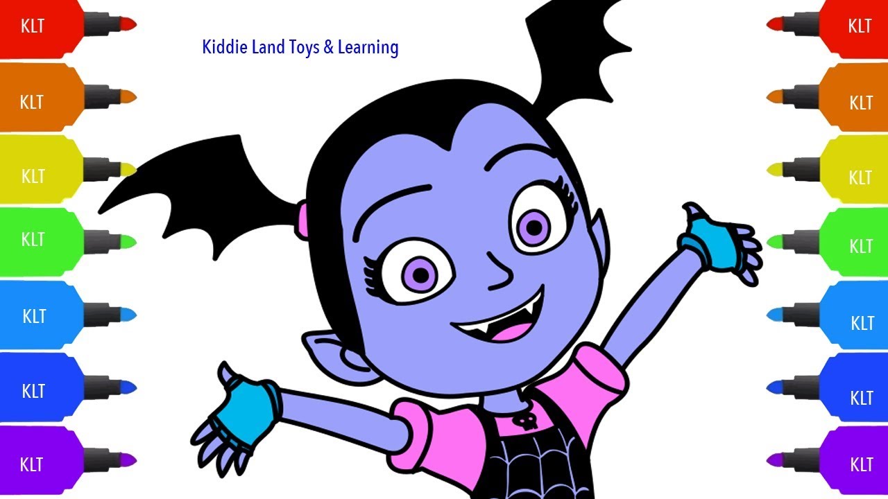 1280x720 How To Draw Color Vampirina Coloring Activity For Kids