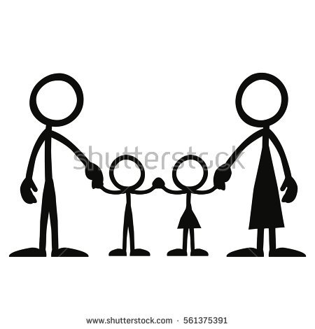 450x470 Pictures Of Stick People Family Clip Art