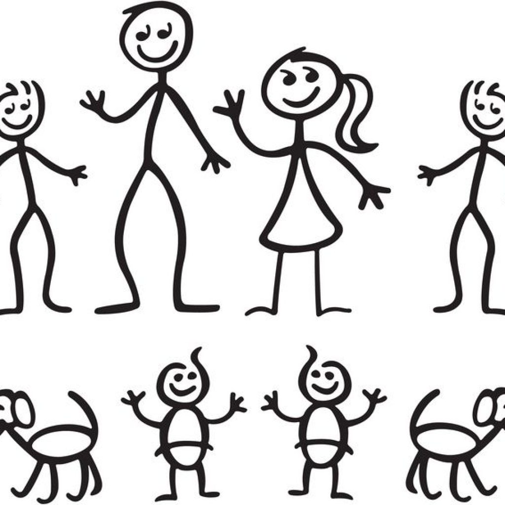 1024x1024 Stick Figure Family Clip Art Winter Clipart House Clipart Online
