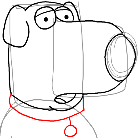 450x449 step how to draw brian from family guy step