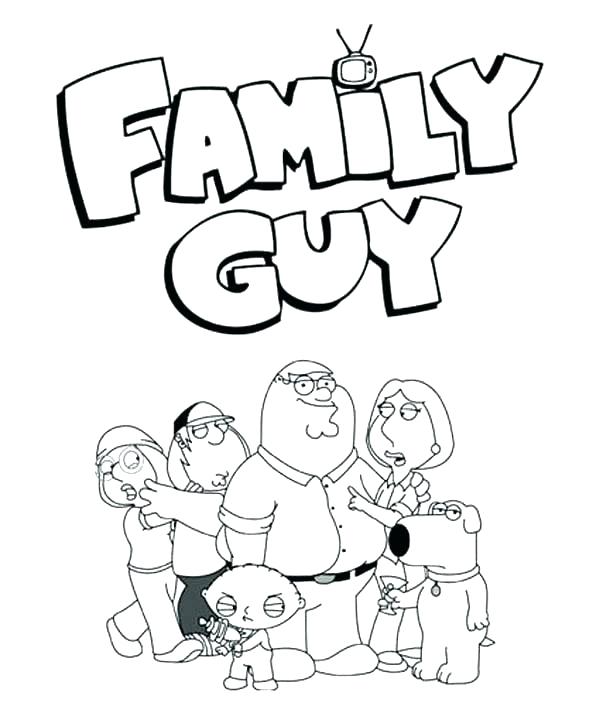 600x720 Free Family Guy Coloring Pages