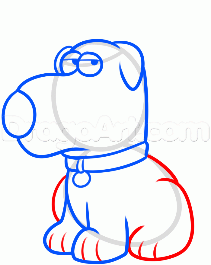 699x878 draw brian griffin from family guy, step