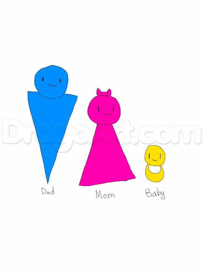 768x1024 How To Draw A Simple Family, Step