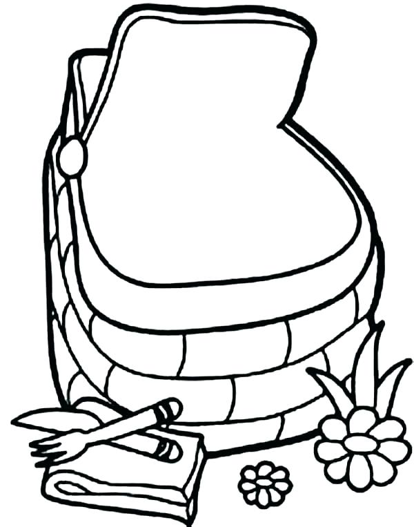 600x763 Picnic Coloring Pages This Little Piggy Colouring And Ms