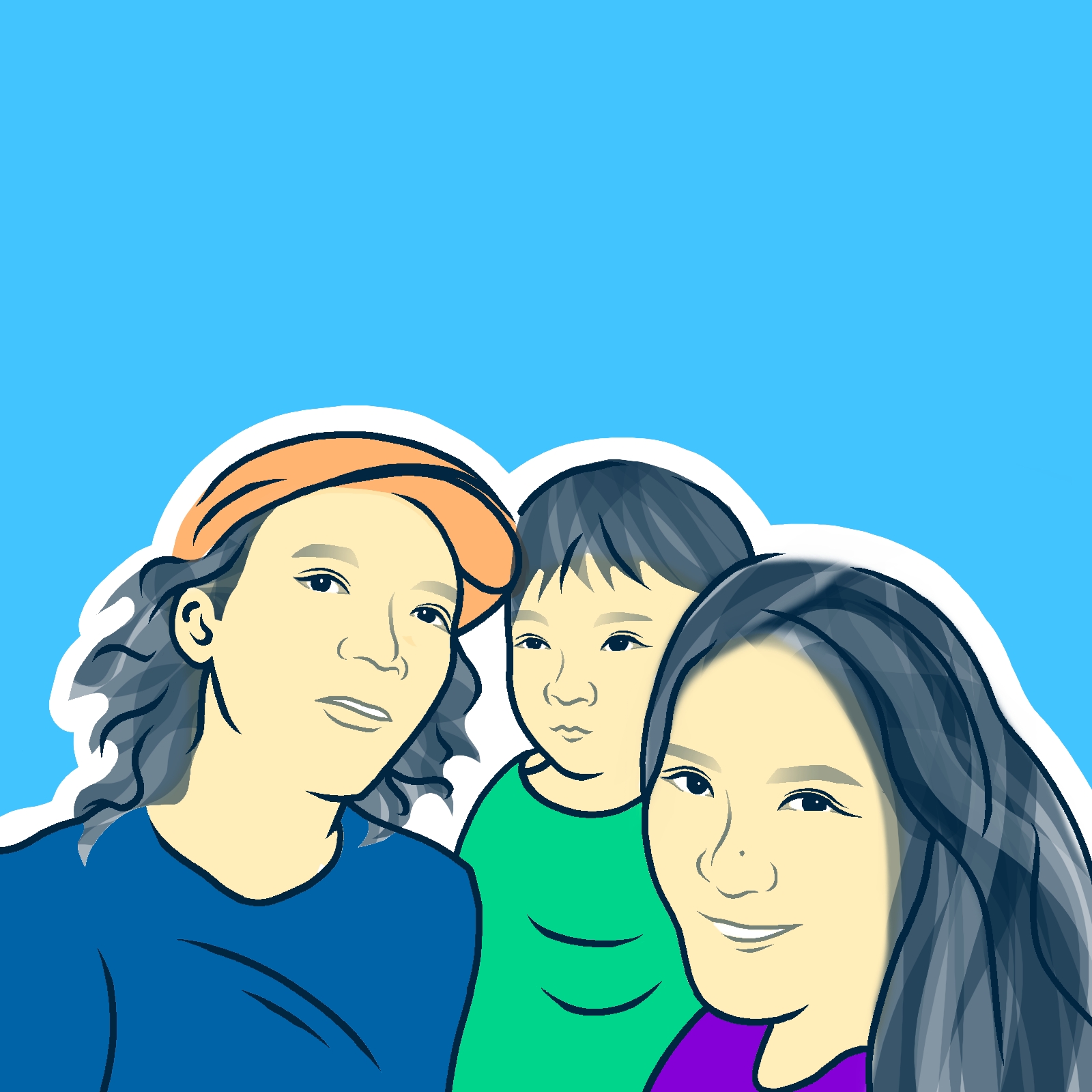 1600x1600 Family First! Illustration Family Portrait Girl Madew