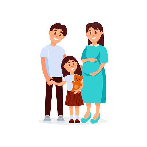 600x600 Portrait Of Young Happy Family Father, Mother And Daughter