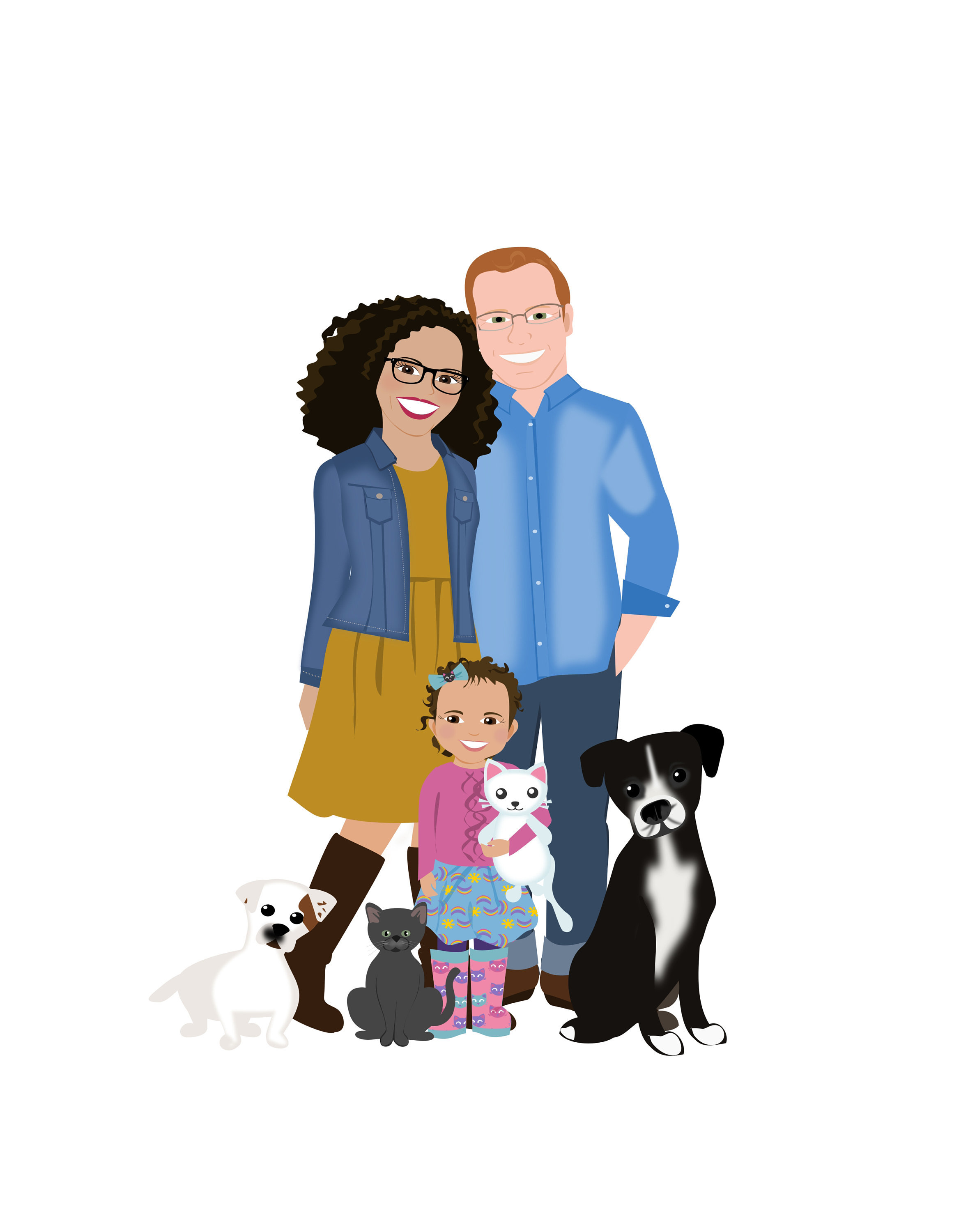 2357x3000 Custom Family Portrait To People Custom Drawing Etsy