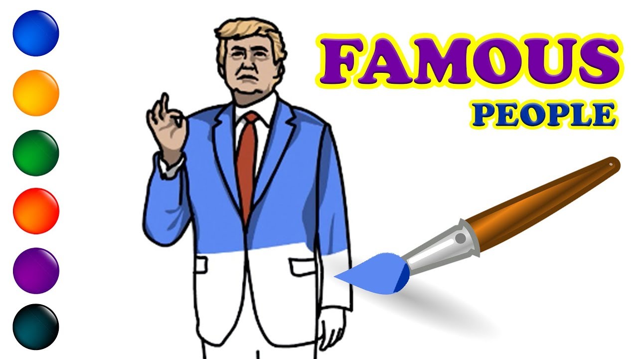 1280x720 Famous People Coloring And Drawing For Kids How To Draw People