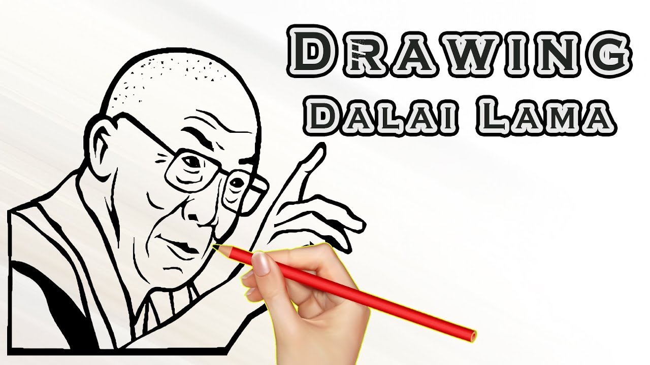 1280x720 Drawing Dalai Lama Draw Easy For Kids Drawing Famous People