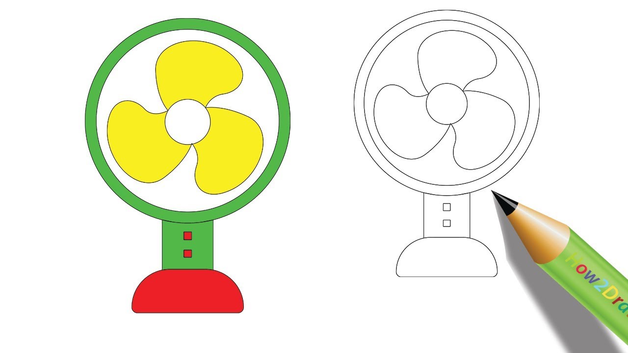 1280x720 How To Draw A Table Fan Drawing
