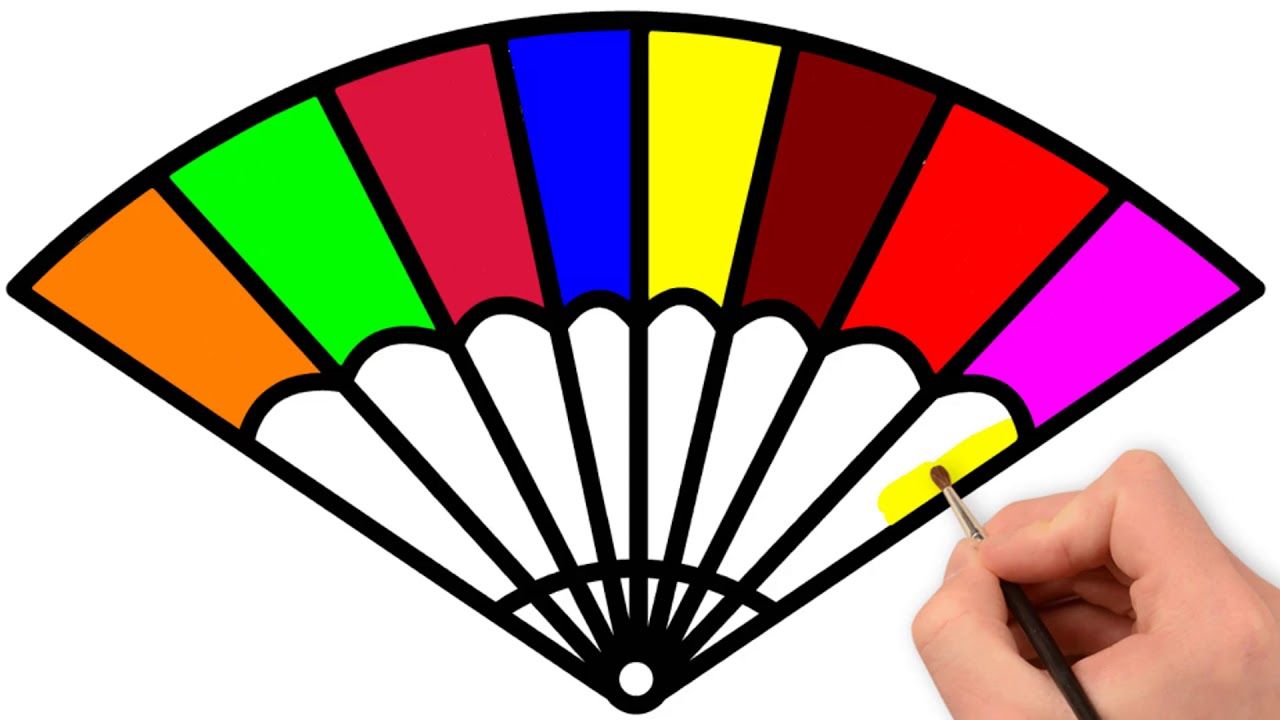 1280x720 How To Draw Paper Fan For Kids