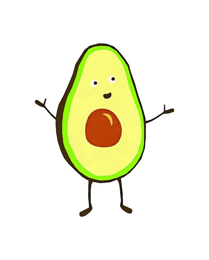 724x900 Avocado Fruit Drawing