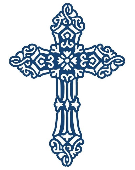 515x650 Aplikacje I Wycinanki Cross Clipart, Blue