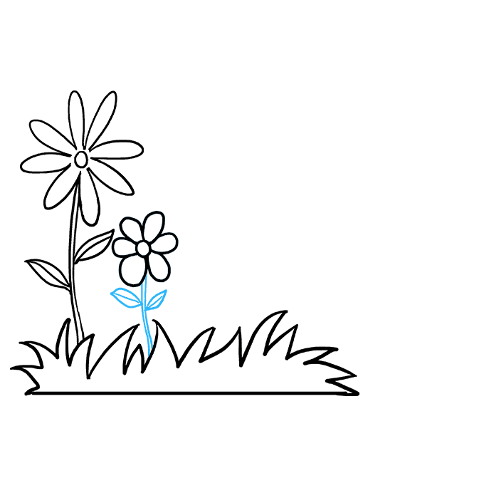 680x678 How To Draw A Flower Garden