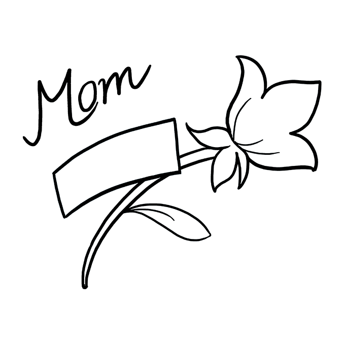 680x678 How To Draw A Mother's Day Flower