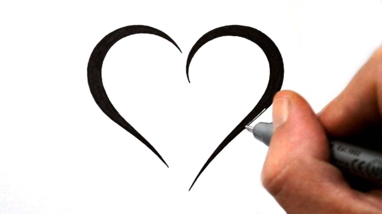 1280x720 How To Draw A Simple Tribal Heart