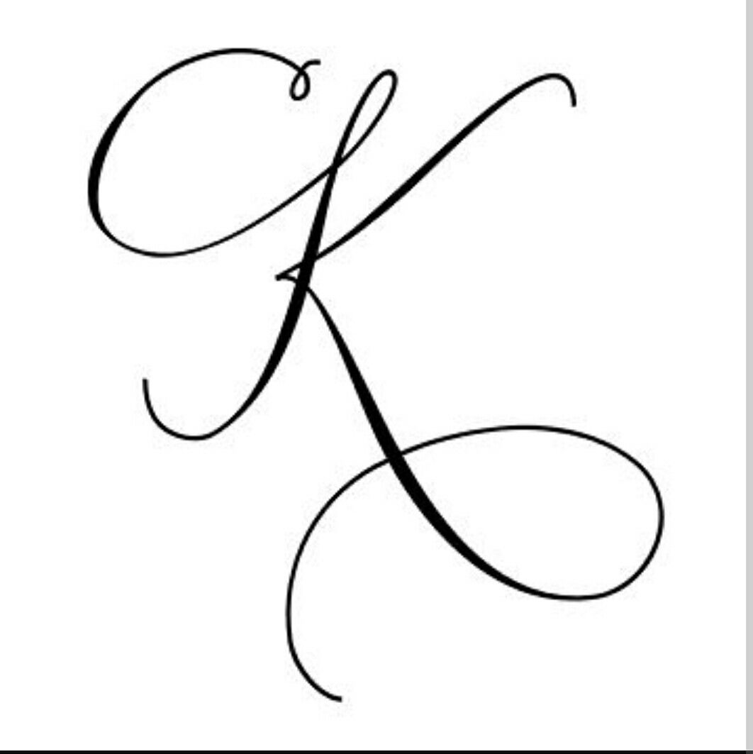 1062x1063 K Letter Calligraphy Letter K Tattoo, Tattoo Fonts, Cursive