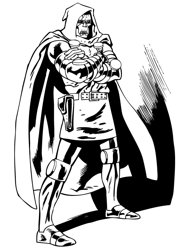 670x867 Fantastic Four Dr Doom Coloring