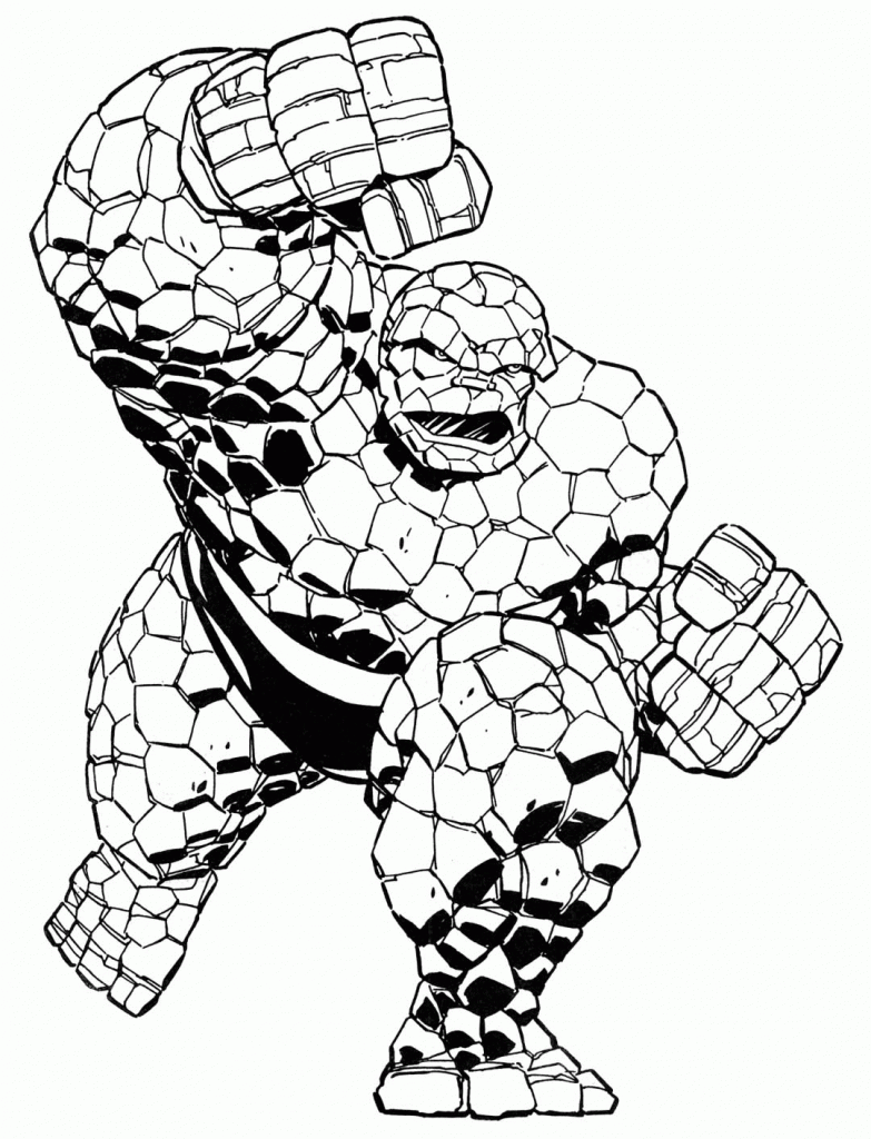 783x1024 Marvel Coloring Pages Fantastic Four Superheroes Dibujos