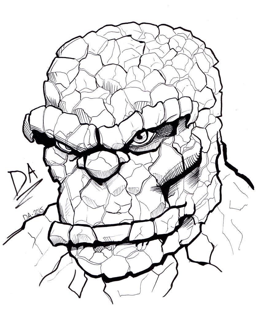863x1024 dartallion allen jr on twitter here is my sketch of ben grimm