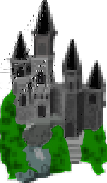 357x608 castle, fortress, sketch, cartoon, animation, drawing, isolated
