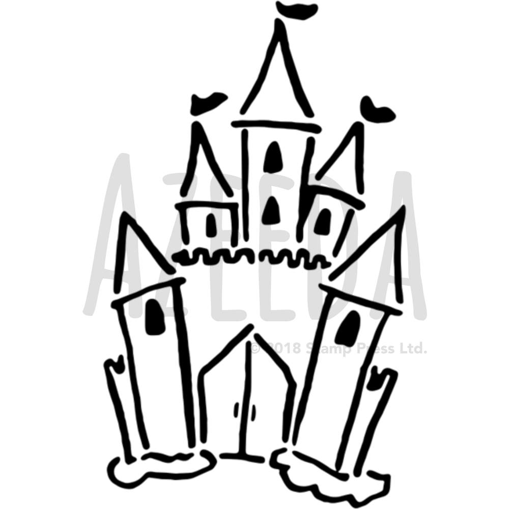 1000x1000 Products 'fantasy Castle' Wall Stencil Template