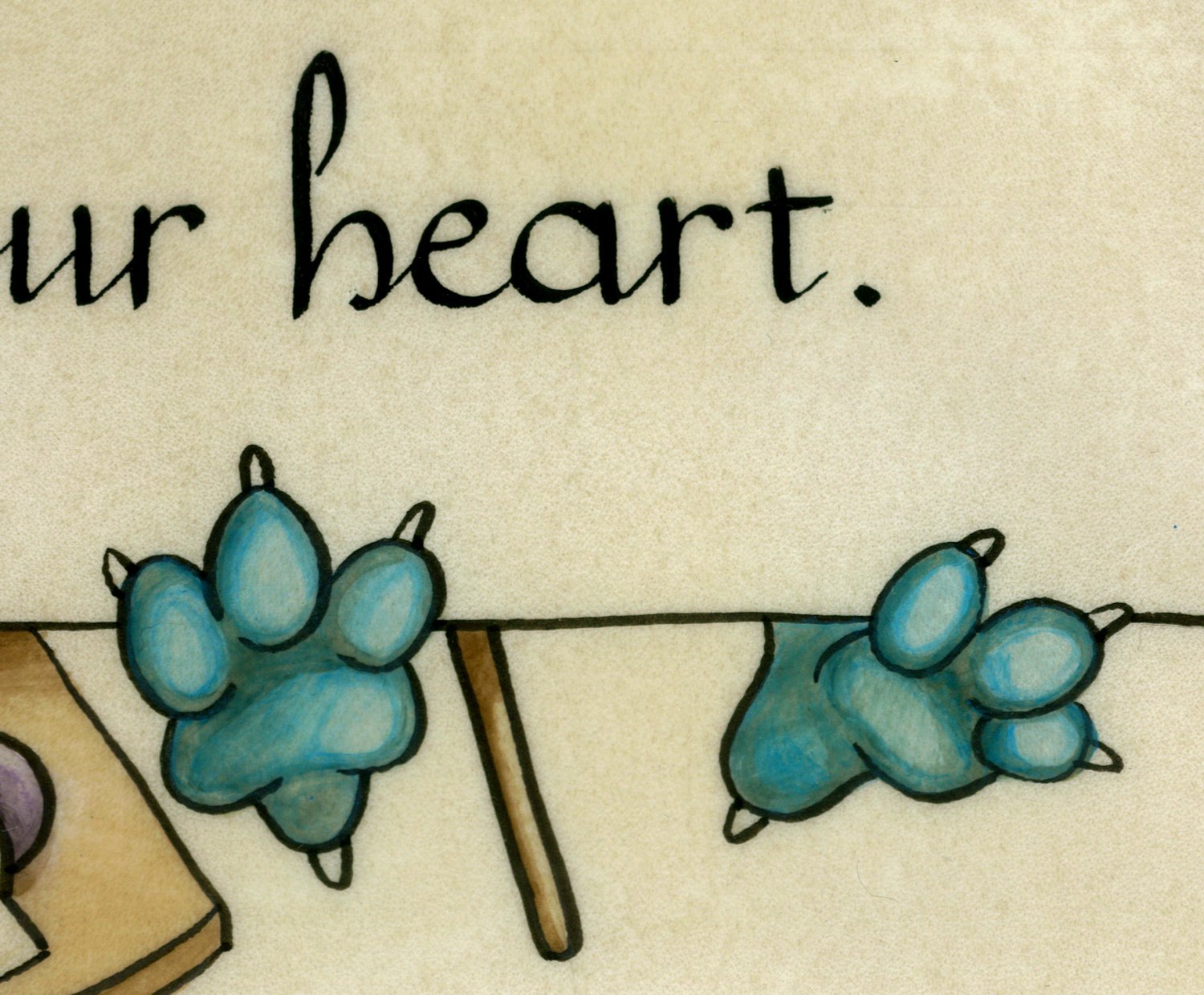 1500x1239 Follow Your Heart Fantasy Art Print With Cute Creatures