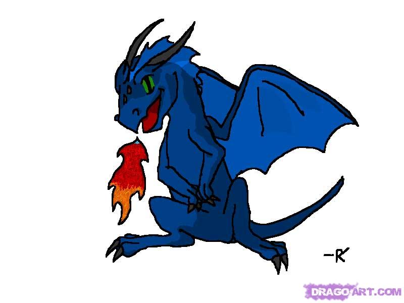 800x600 How To Draw A Baby Dragon, Step