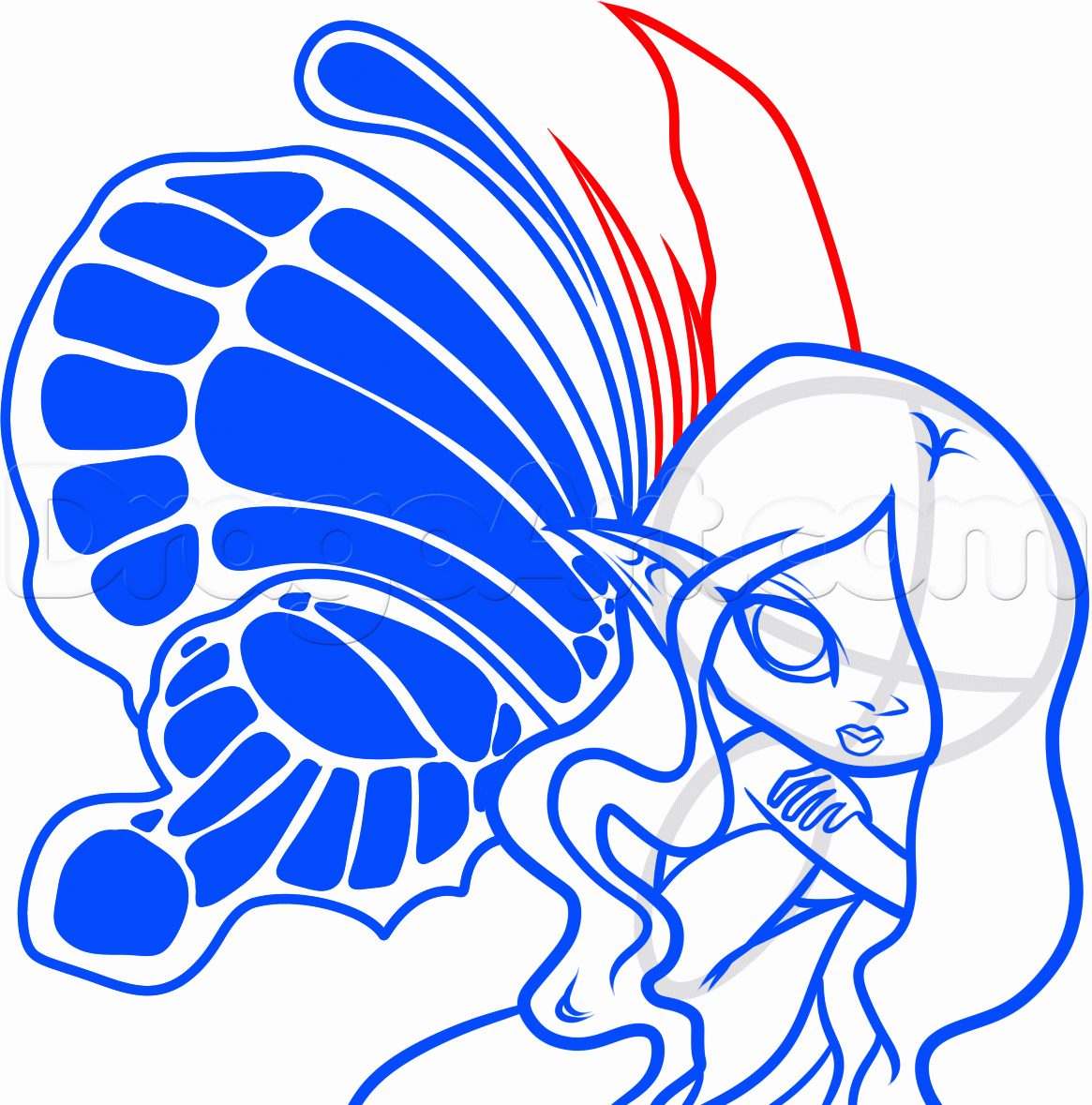 1165x1179 Step How To Draw A Fantasy Fairy