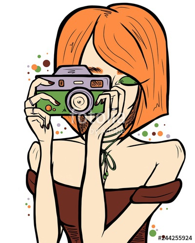 400x500 Fantasy Portrait Of Orange Hair Girl With Photo Camera In Her