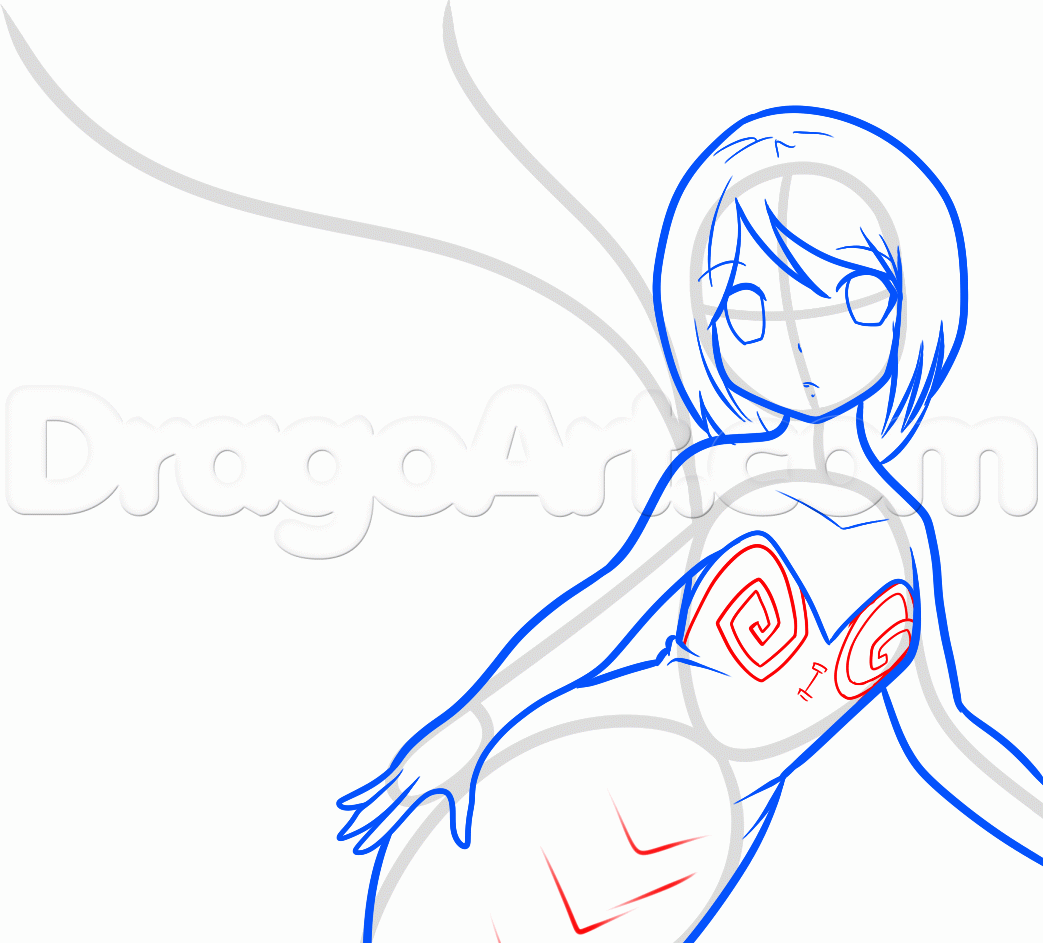 1043x943 How To Draw An Anime Fairy Girl, Step