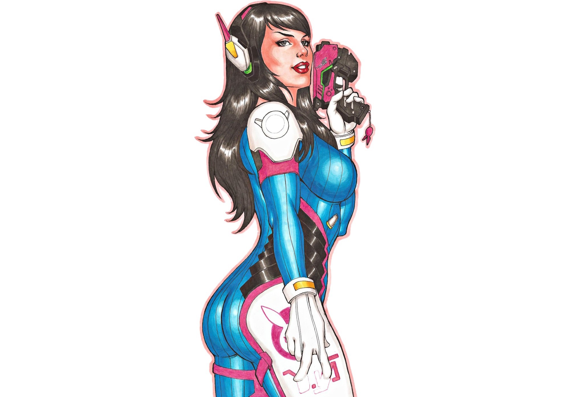 2000x1392 Wallpaper Fantasy Girl, Simple Background, Drawing, Dark Hair