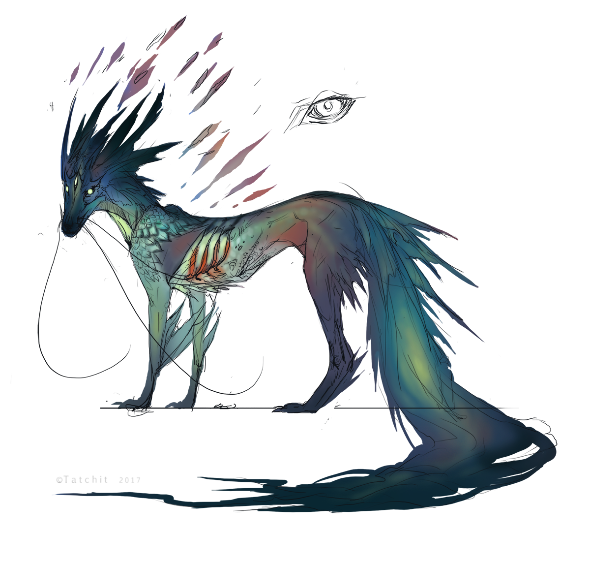 1200x1146 Abyssal Kitsune Wip