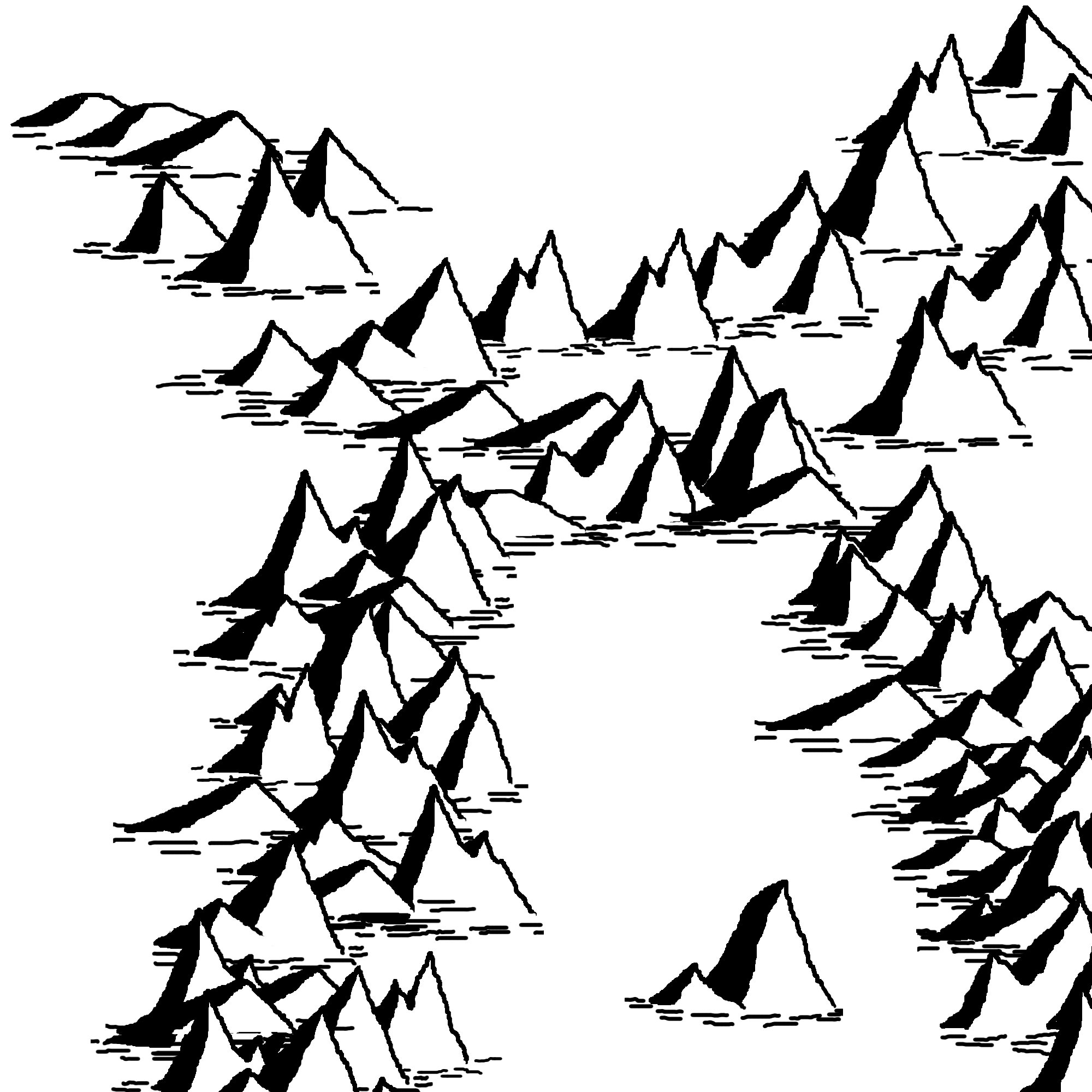 2000x2000 Mountain Drawing Map For Free Download