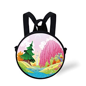 355x355 Toddler Preschool Backpack,cartoon,fantasy Landscape