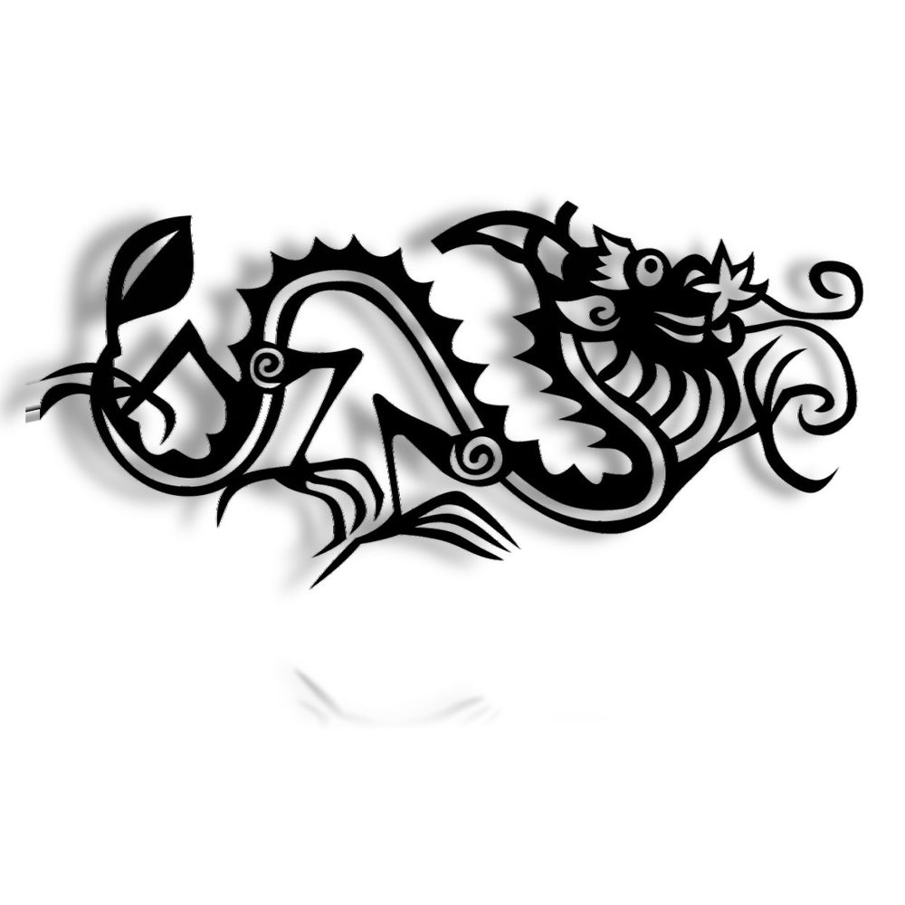 1000x1000 Drawing Dragon China Fantasy World Print Canvas Wall Art Picture